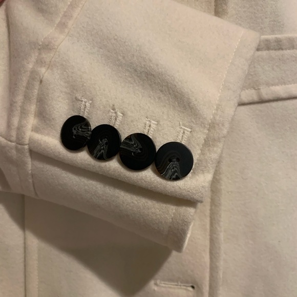 Off white pea coat. XL - Picture 6 of 7